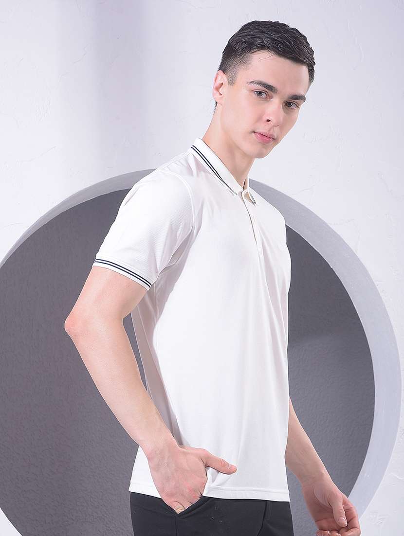 men solid short sleeve regular fit polo t-shirt - 22360620 -  Standard Image - 3