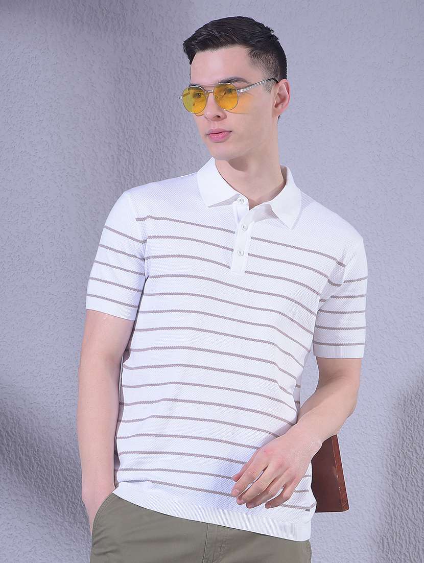 men striped short sleeve t-shirt