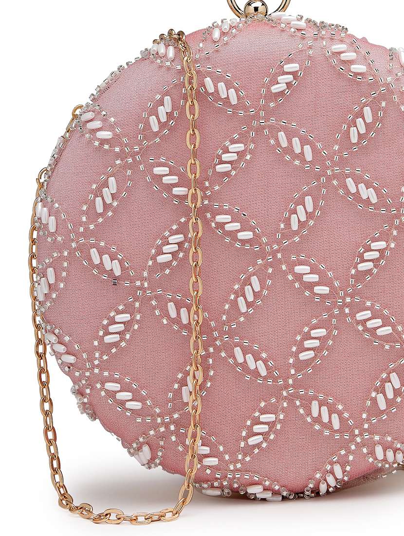 Women Embellished Clutch With Sling Chain - 22360657 -  Standard Image - 3