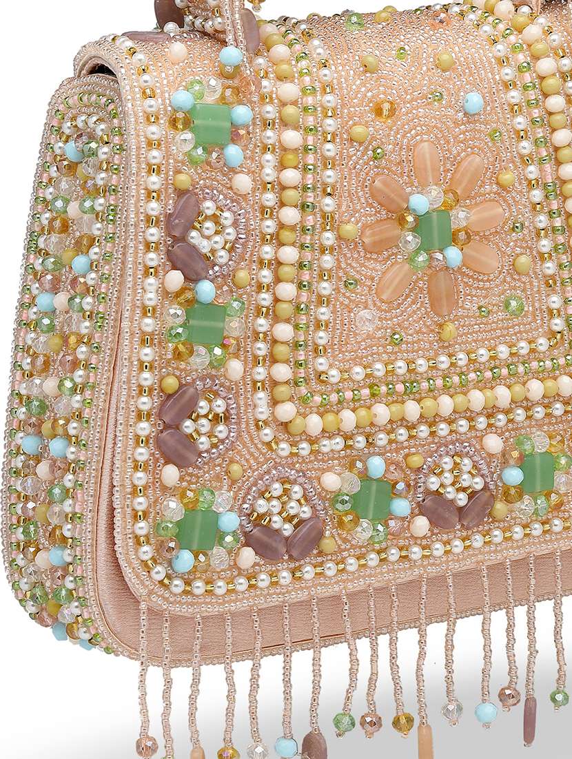 women embellished clutch with sling chain - 22360665 -  Standard Image - 3