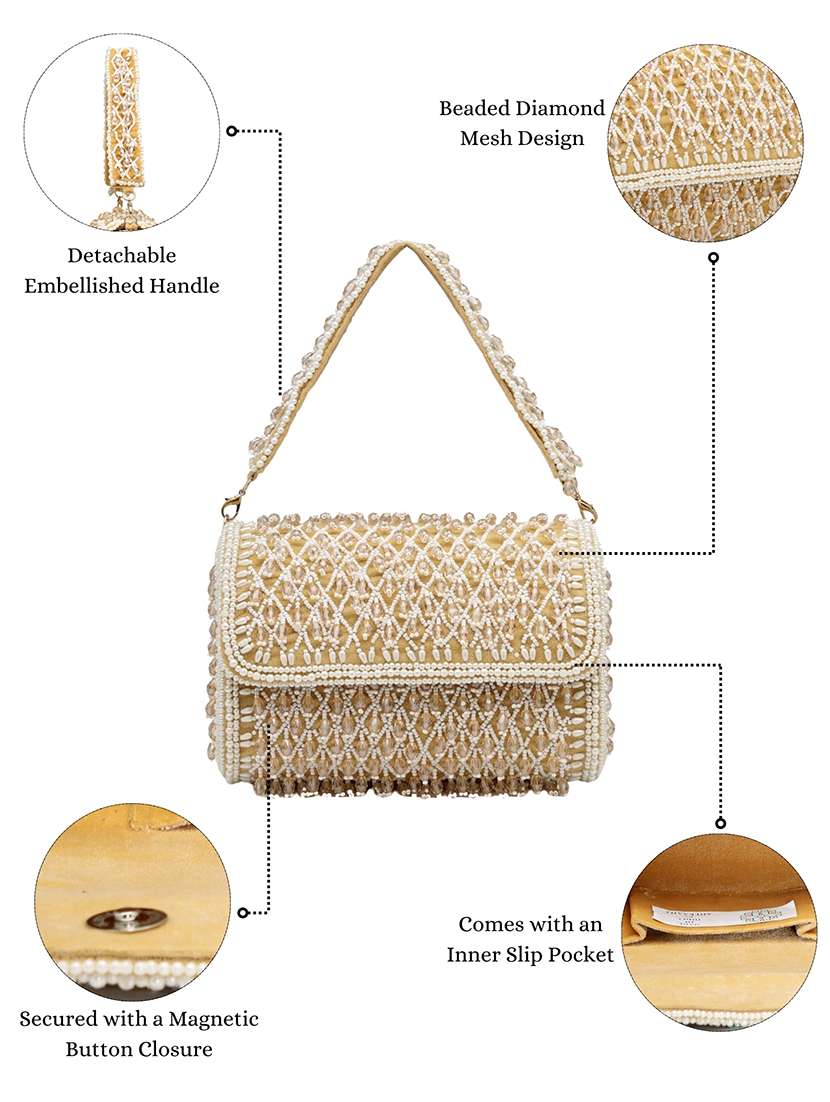 women embellished clutch with strap - 22360670 -  Standard Image - 5