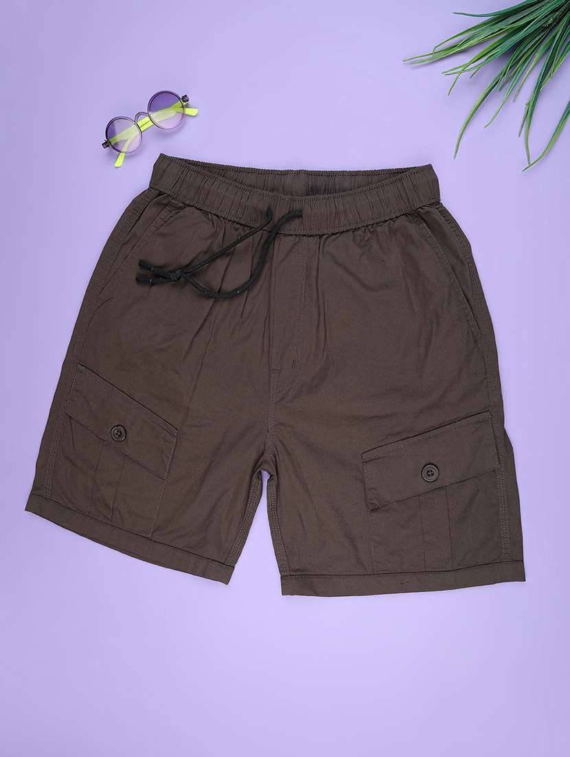 olive cotton  shorts