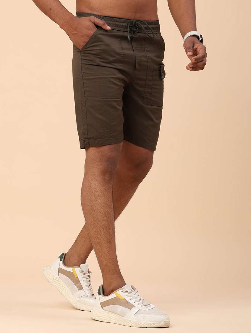 men solid mid rise regular fit shorts - 22361344 -  Standard Image - 3