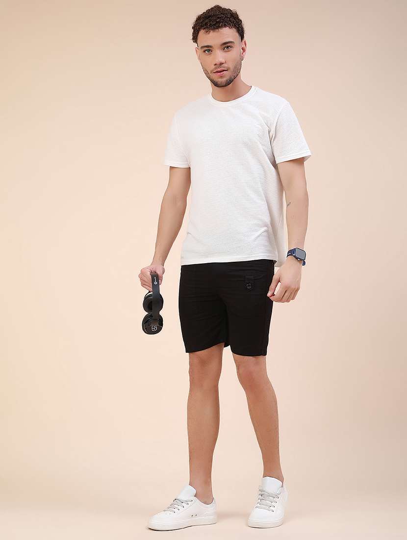 men solid mid rise regular fit shorts - 22361345 -  Standard Image - 5