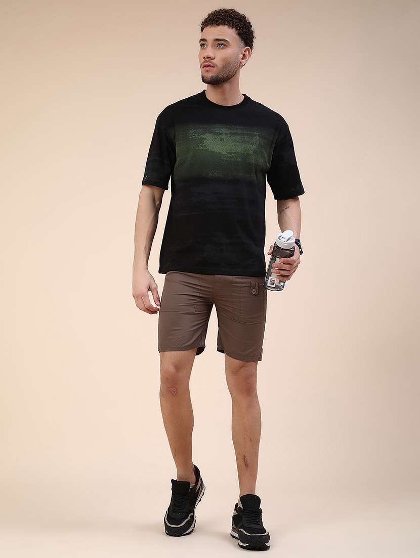 men solid mid rise slim fit short - 22361346 -  Standard Image - 5