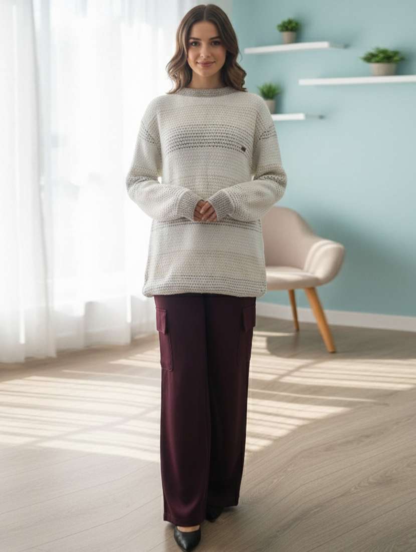 women self designed long sleeve pullover