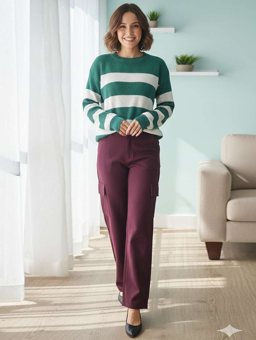 women self designed long sleeve pullover