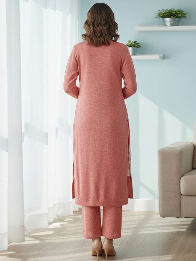 women self design long sleeve kurta pant with dupatta set - 22361902 -  Standard Image - 3