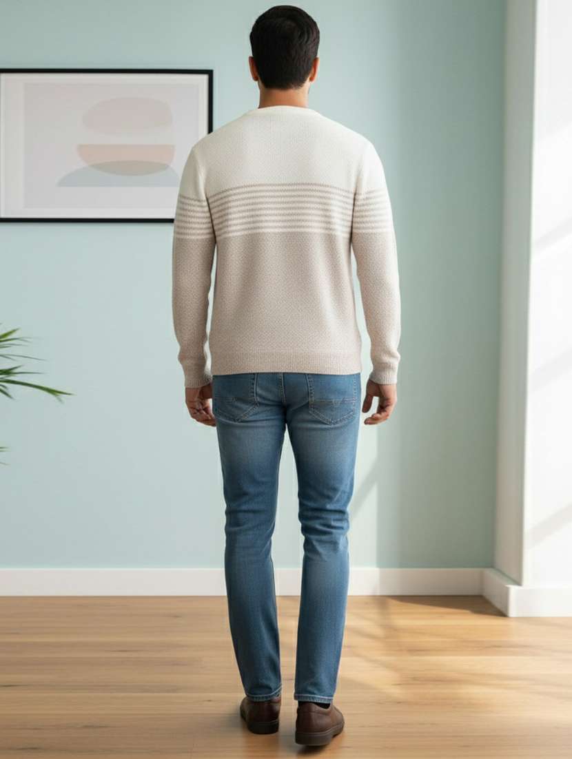 men striped long sleeve regular fit pullover - 22361914 -  Standard Image - 3