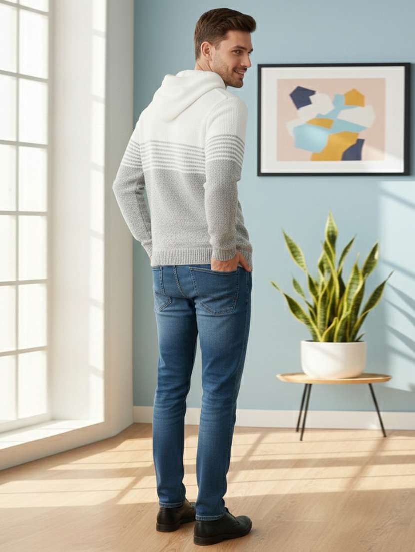 men striped long sleeve regular fit pullover - 22361916 -  Standard Image - 3