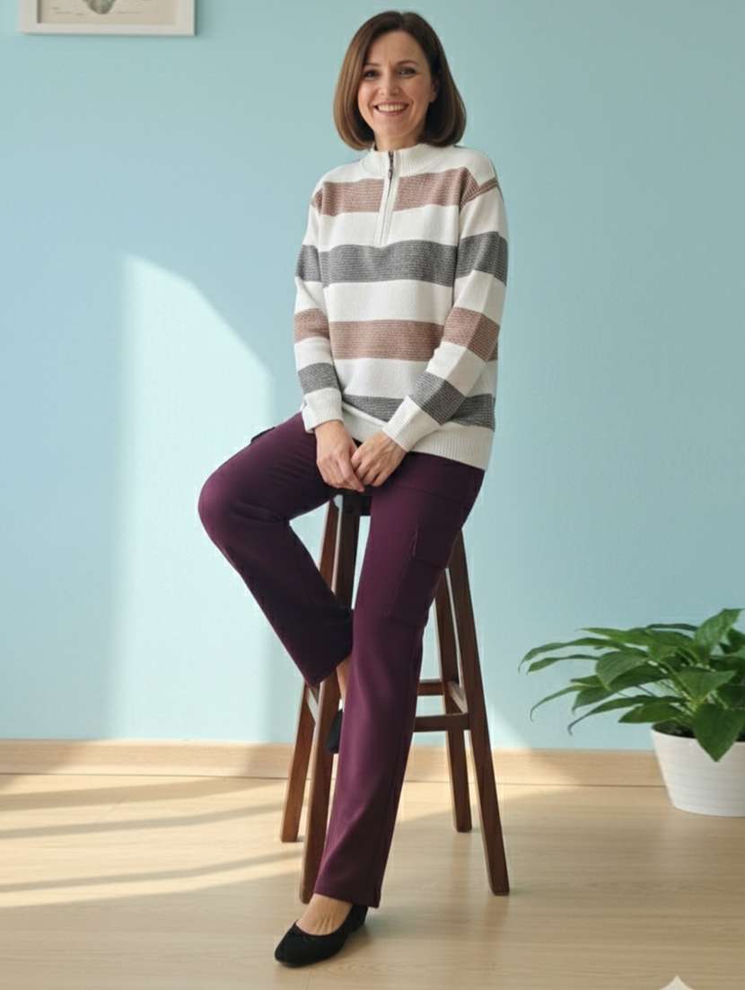 women self designed long sleeve pullover