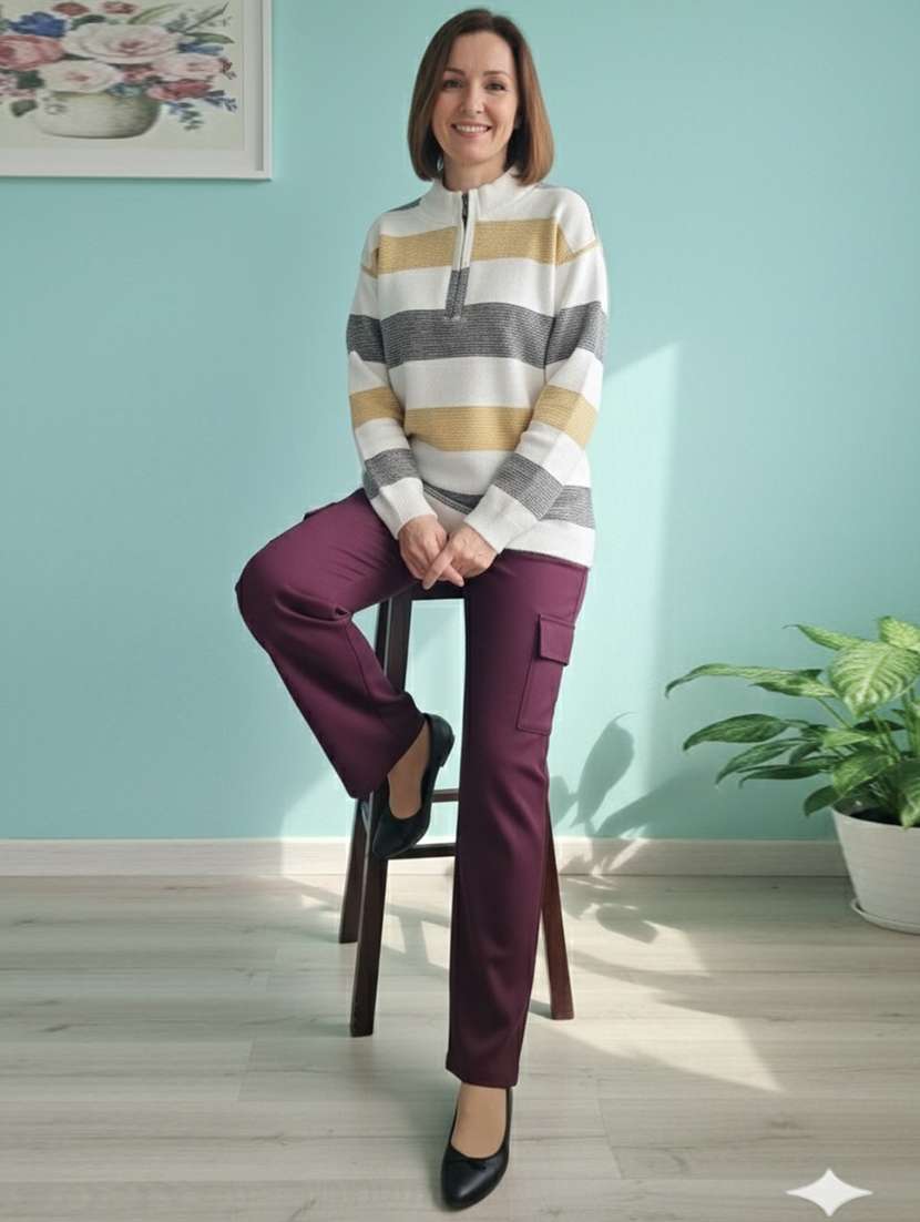 women self designed long sleeve pullover