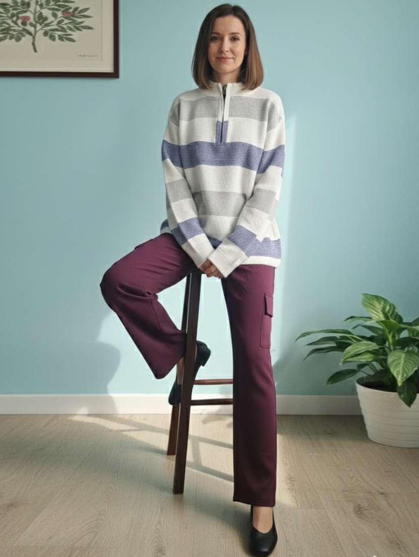 women self designed long sleeve pullover