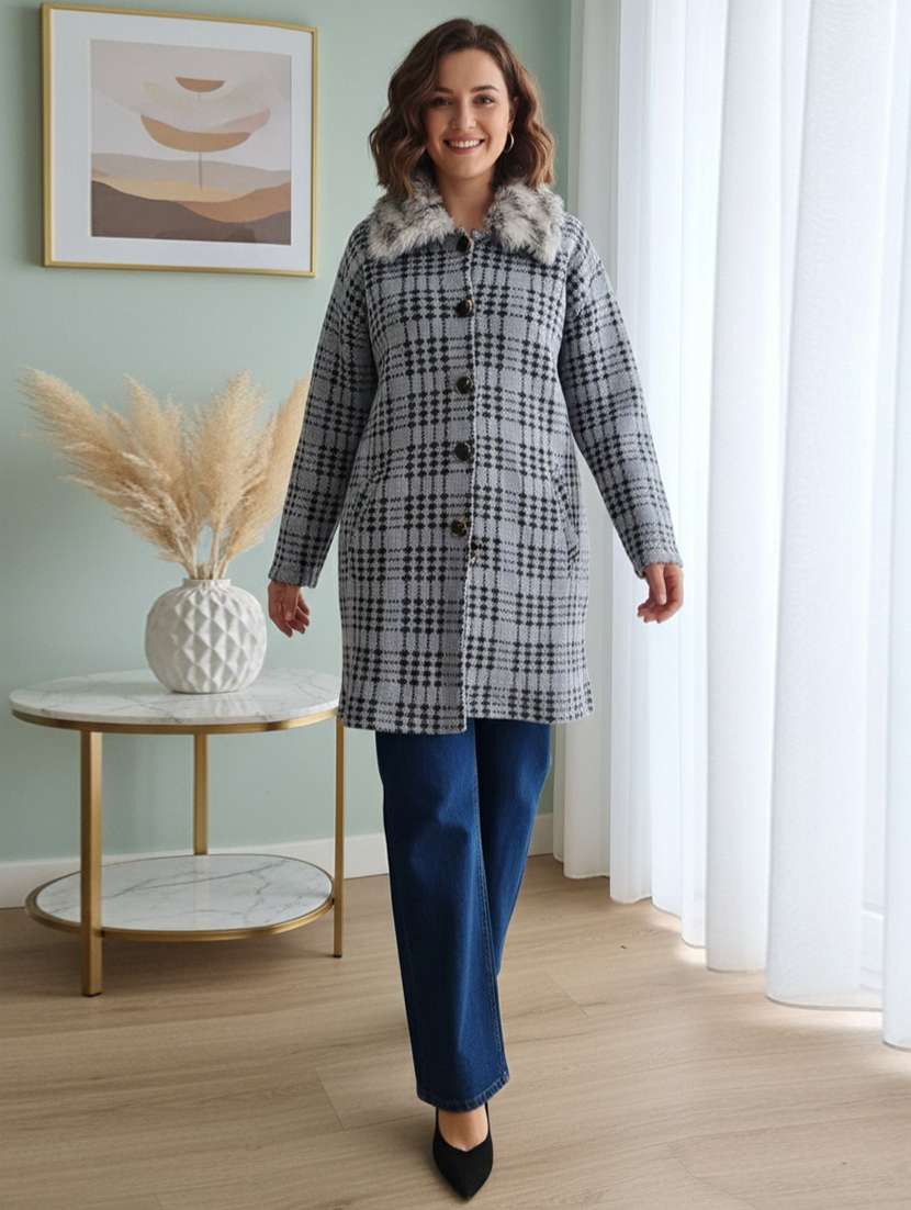 women self designed long sleeve cardigan