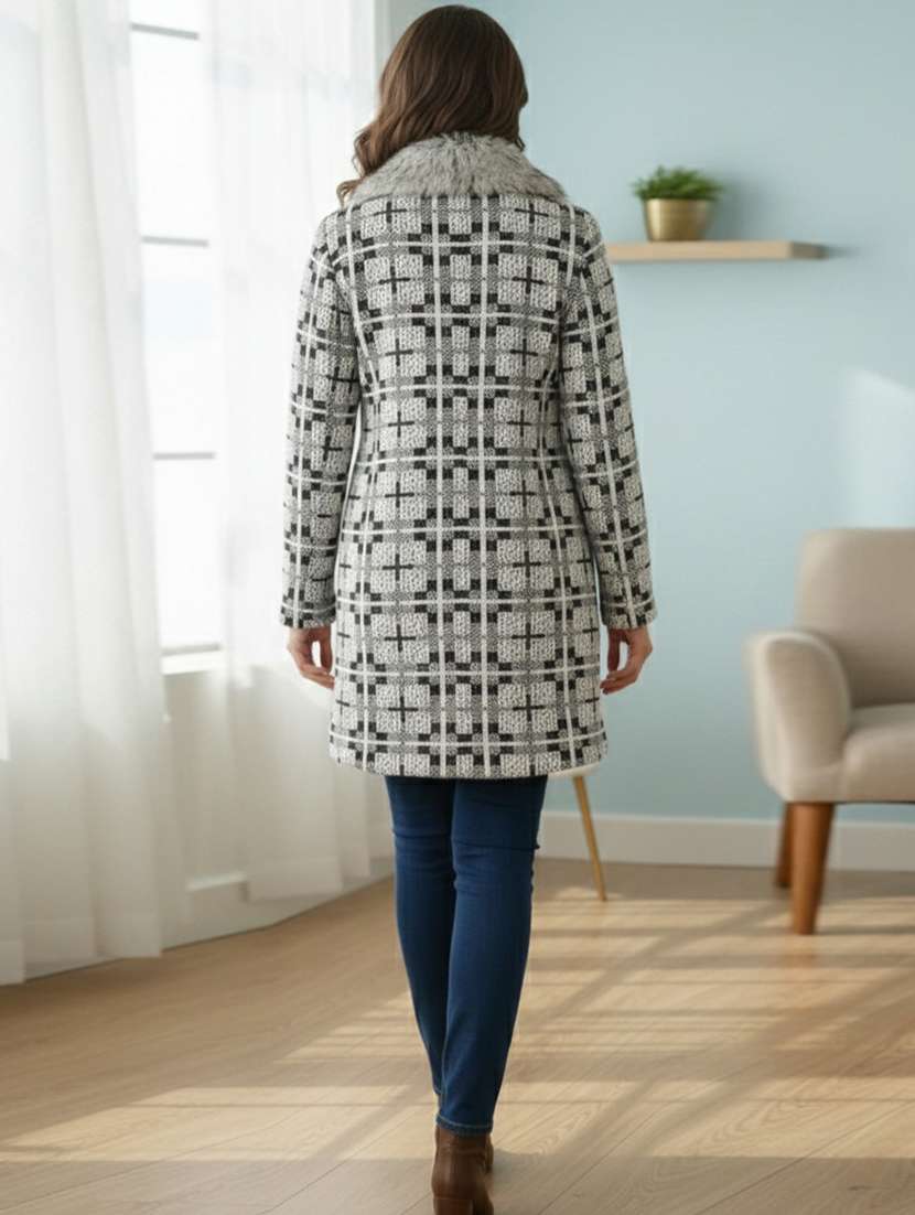 Women Self Designed Long Sleeve Cardigan - 22361950 -  Standard Image - 3