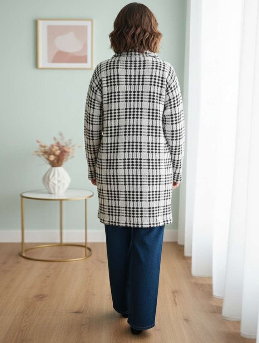 women self designed long sleeve cardigan - 22361951 -  Standard Image - 3