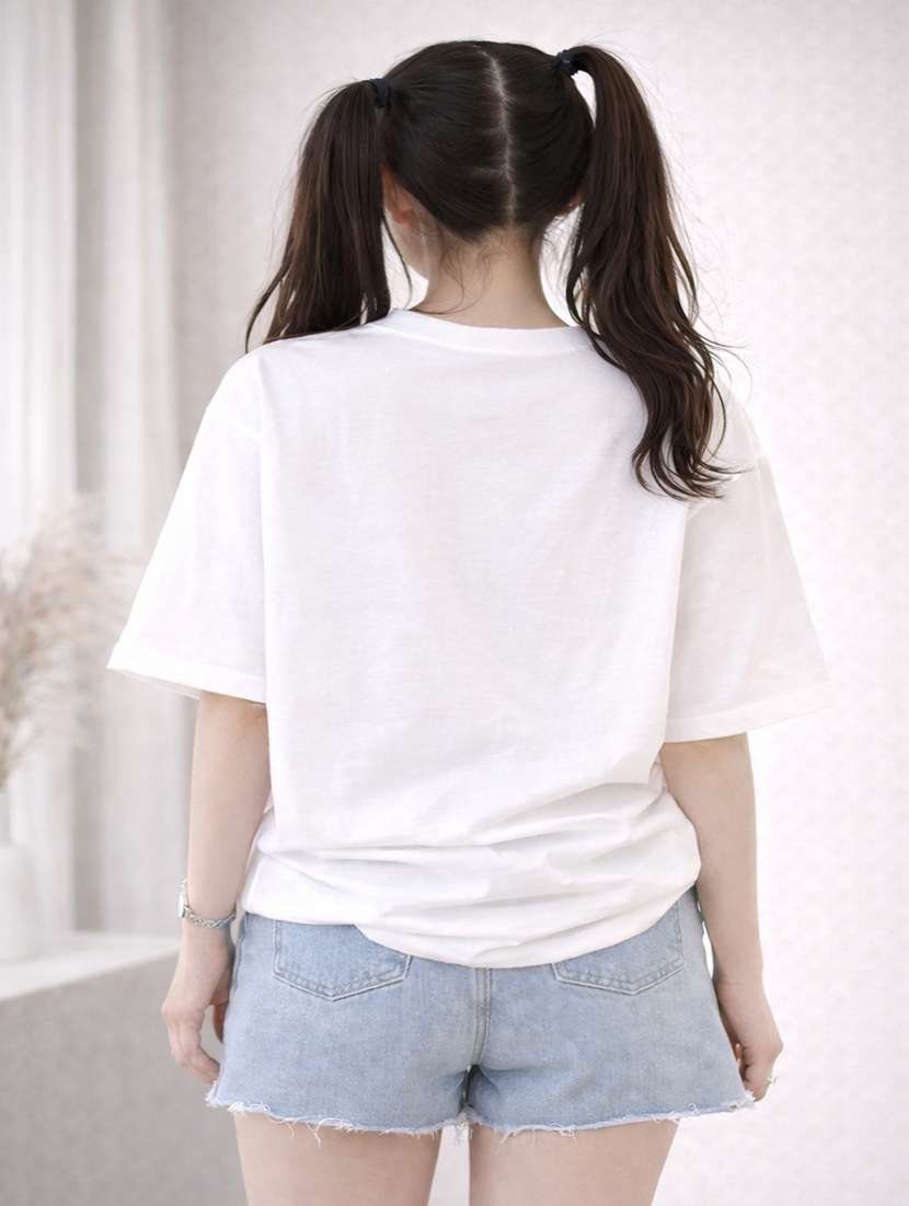 women printed short sleeve oversized t-shirt - 22362021 -  Standard Image - 3