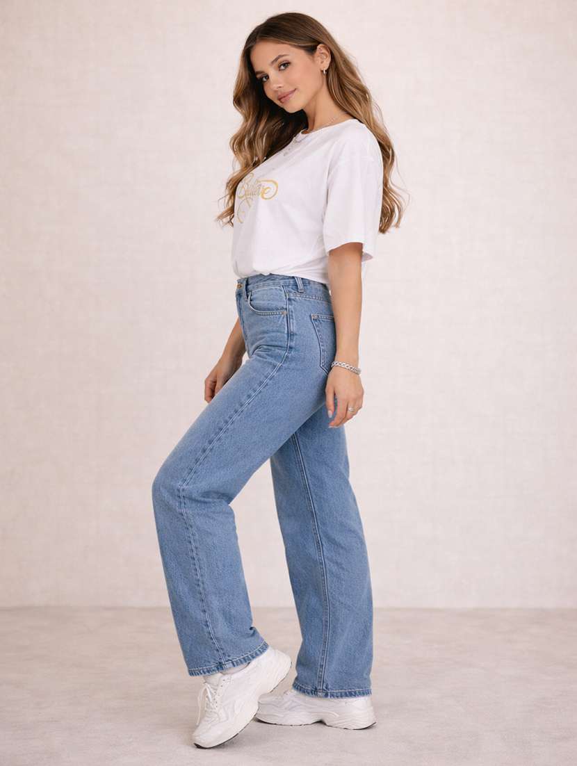 women printed short sleeve oversized t-shirt - 22362024 -  Standard Image - 3
