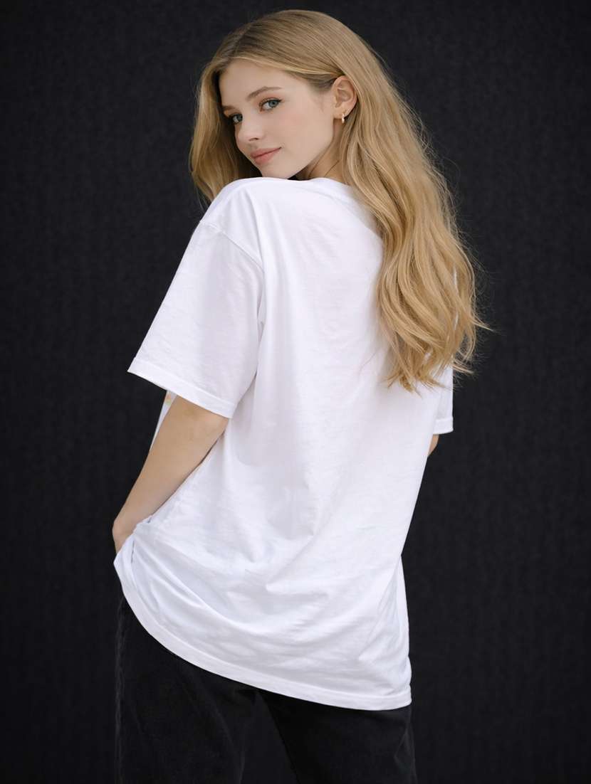 women printed short sleeve oversized t-shirt - 22362026 -  Standard Image - 3