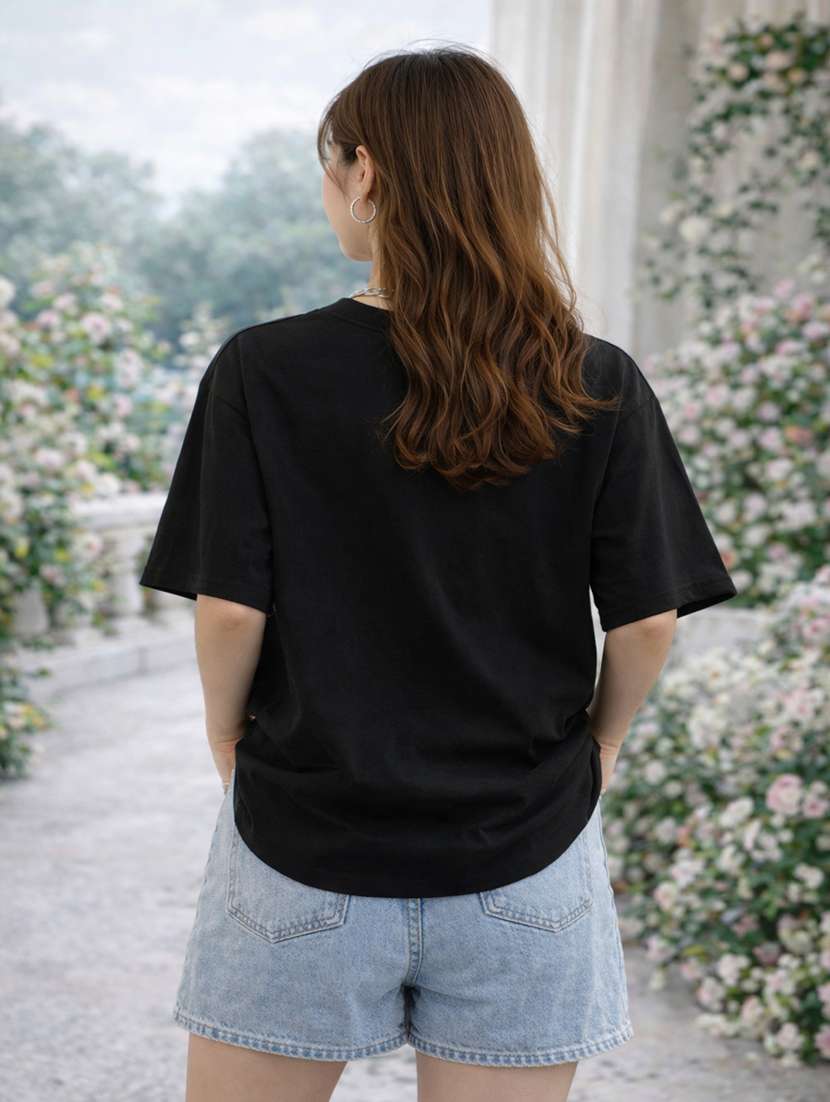 women printed short sleeve oversized t-shirt - 22362032 -  Standard Image - 3