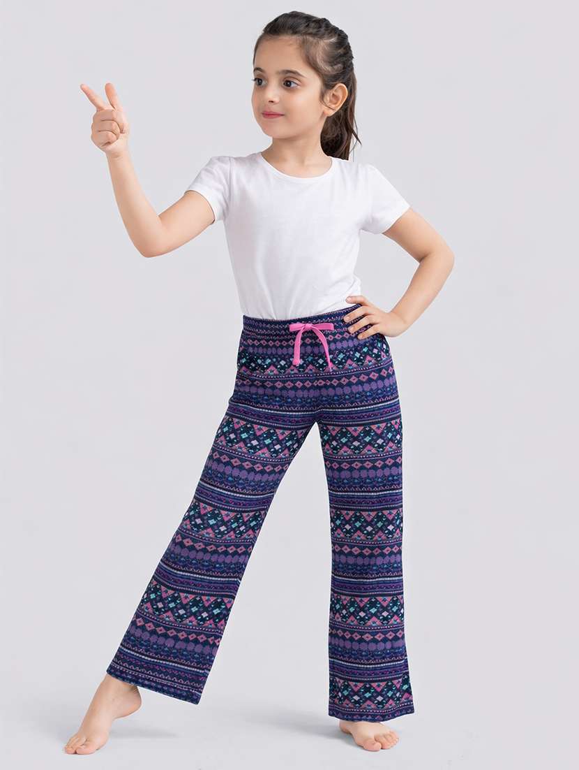 girls pack of 2 printed mid rise palazzo  - 22362069 -  Standard Image - 5