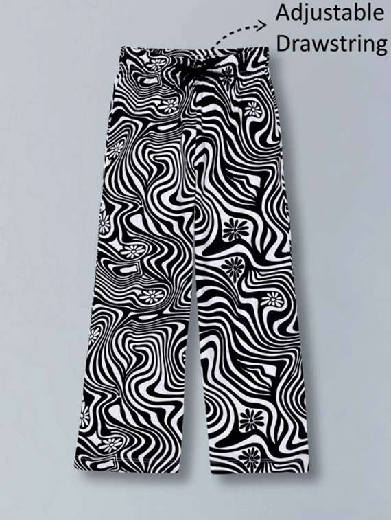 girls printed top and palazzo full length set - 22362071 -  Standard Image - 3