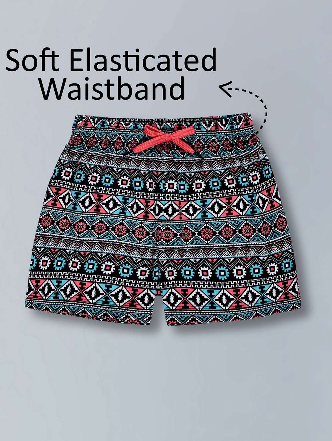 girls pack of 2 printed mid rise shorts  - 22362080 -  Standard Image - 3