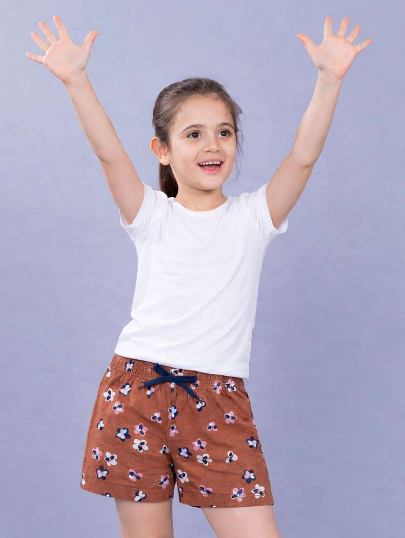 girls pack of 2 printed mid rise shorts  - 22362080 -  Standard Image - 5