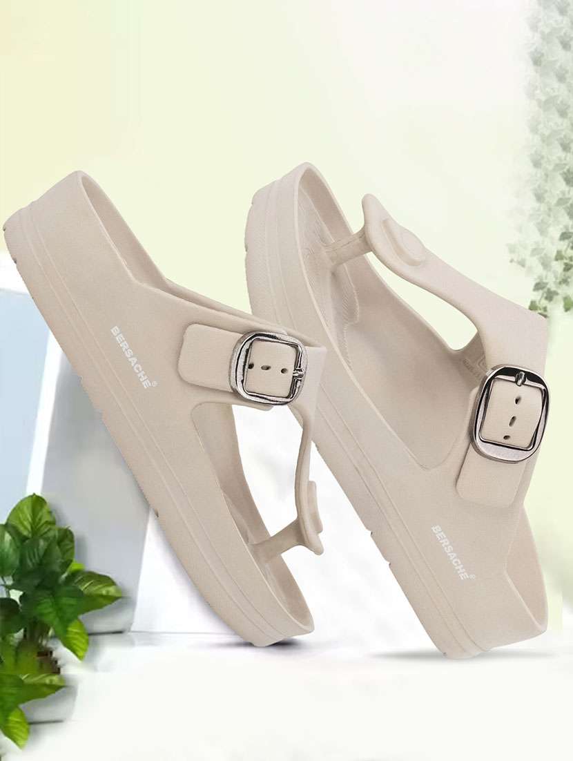 men solid slip on sandal