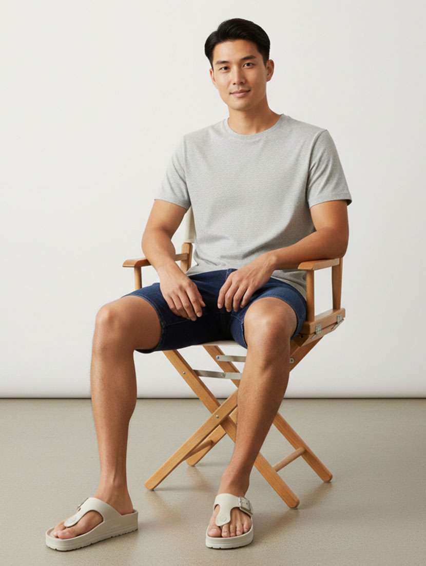 men solid slip on sandal - 22362115 -  Standard Image - 5