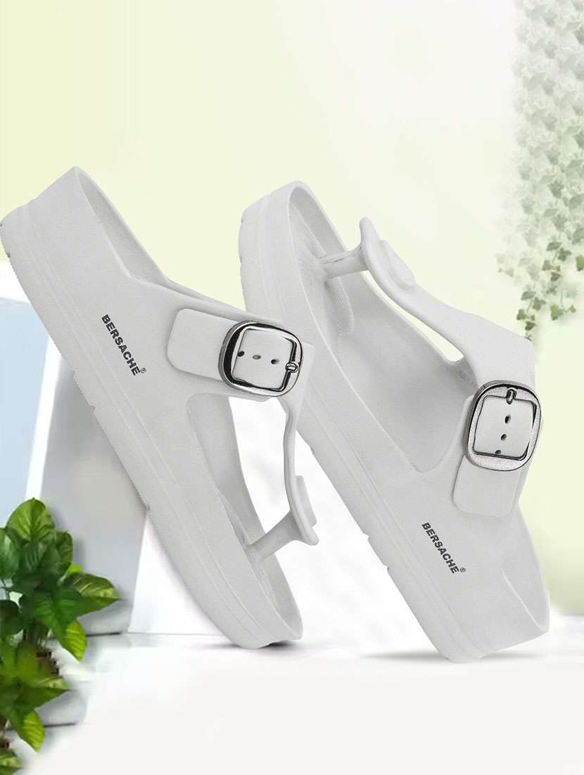 men solid slip on sandal