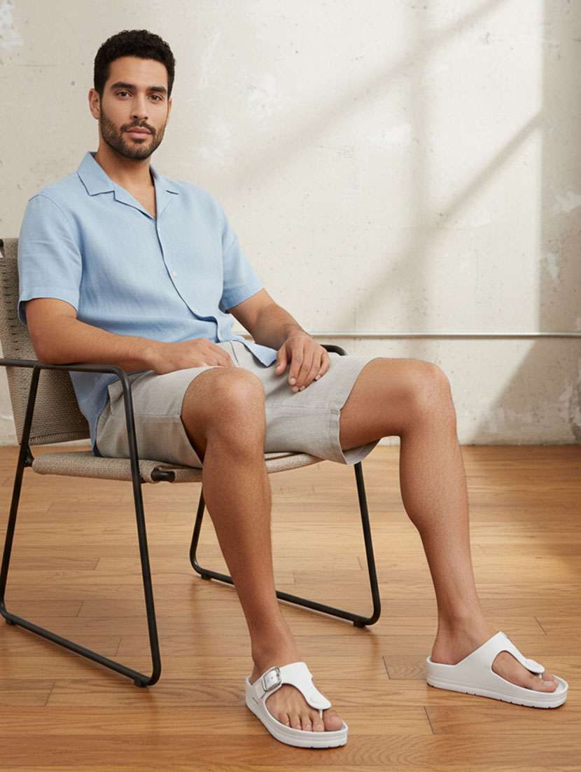 men solid slip on sandal - 22362119 -  Standard Image - 5