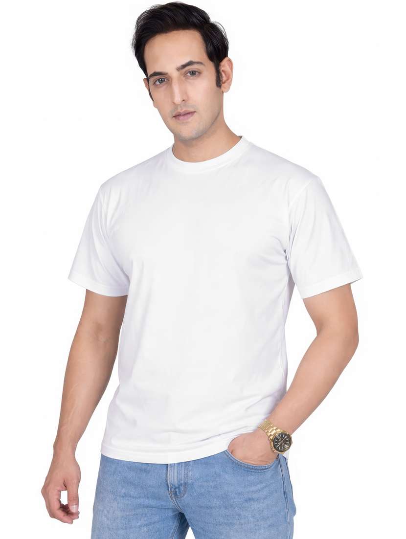 men solid short sleeve regular fit t-shirt