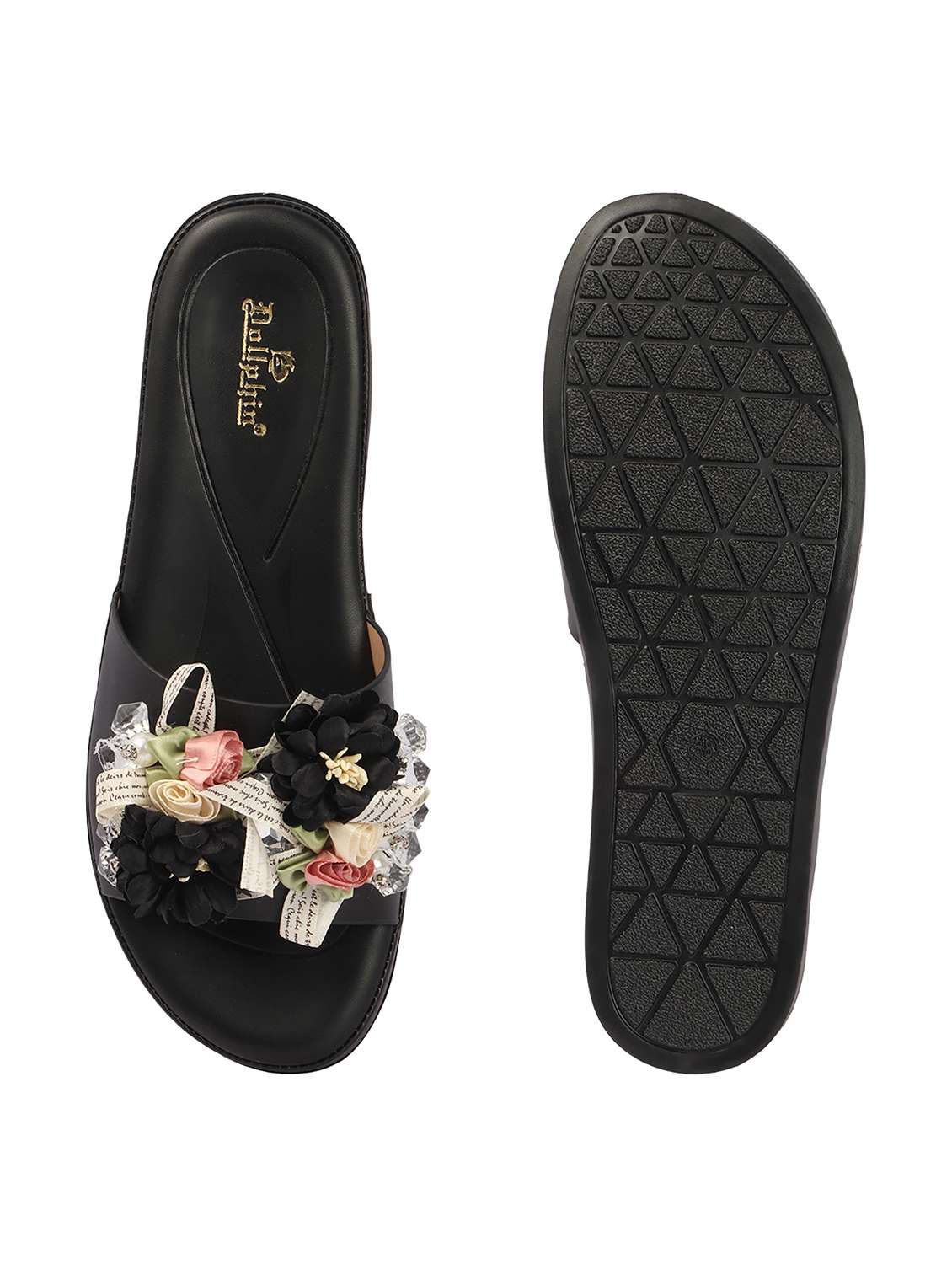 women black slip on sandal - 22362136 -  Standard Image - 3