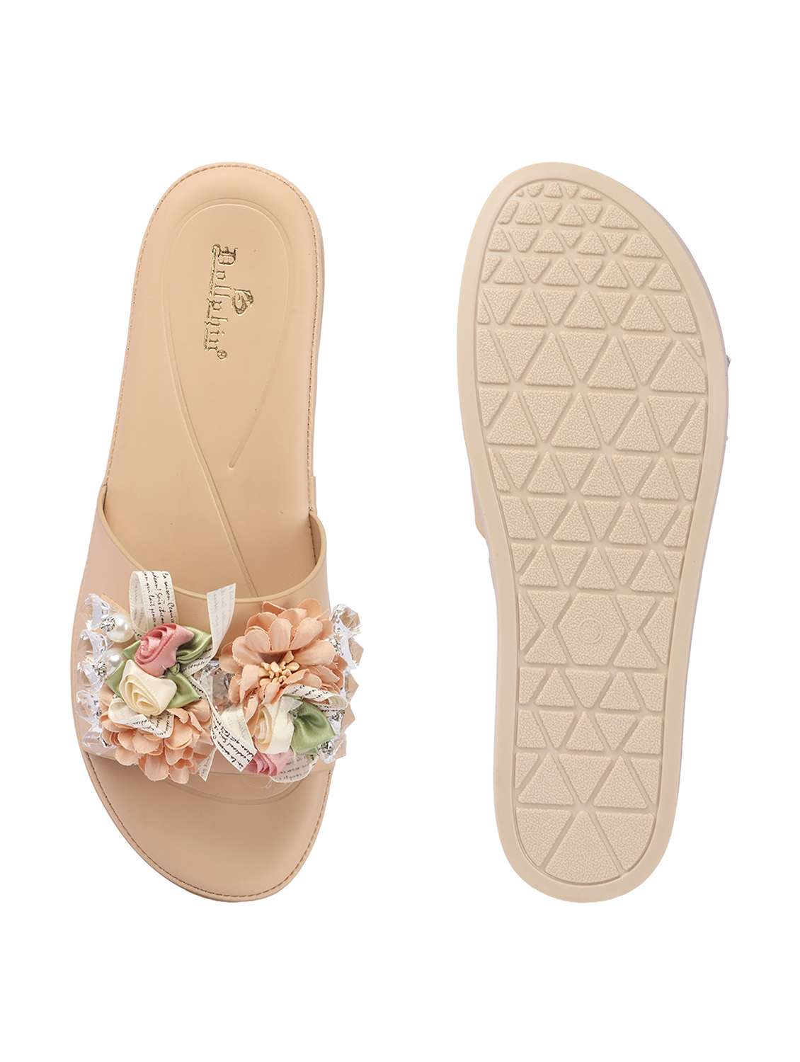 women beige slip on sandal - 22362137 -  Standard Image - 3