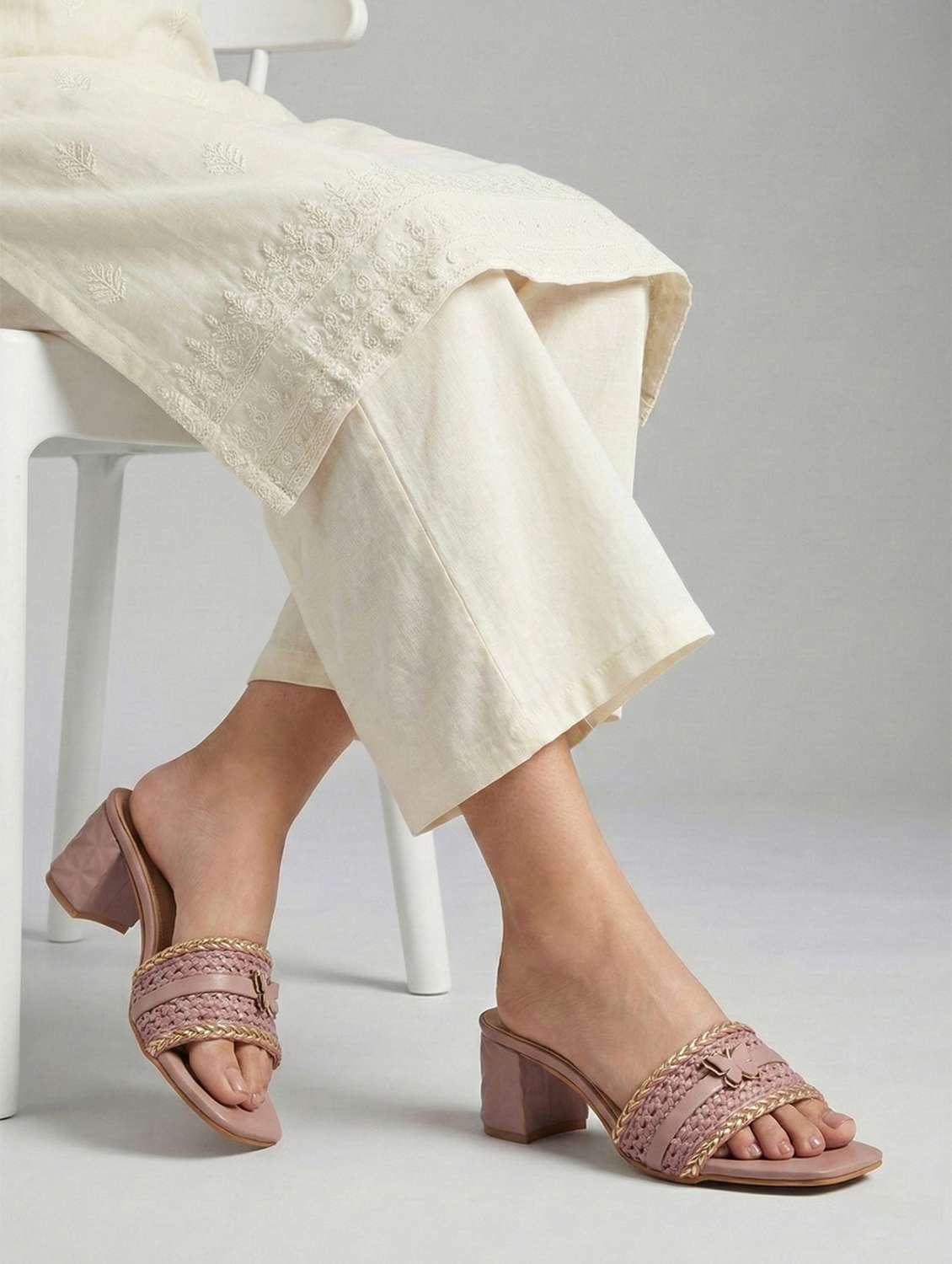 women slip on block heel sandal - 22362144 -  Standard Image - 5