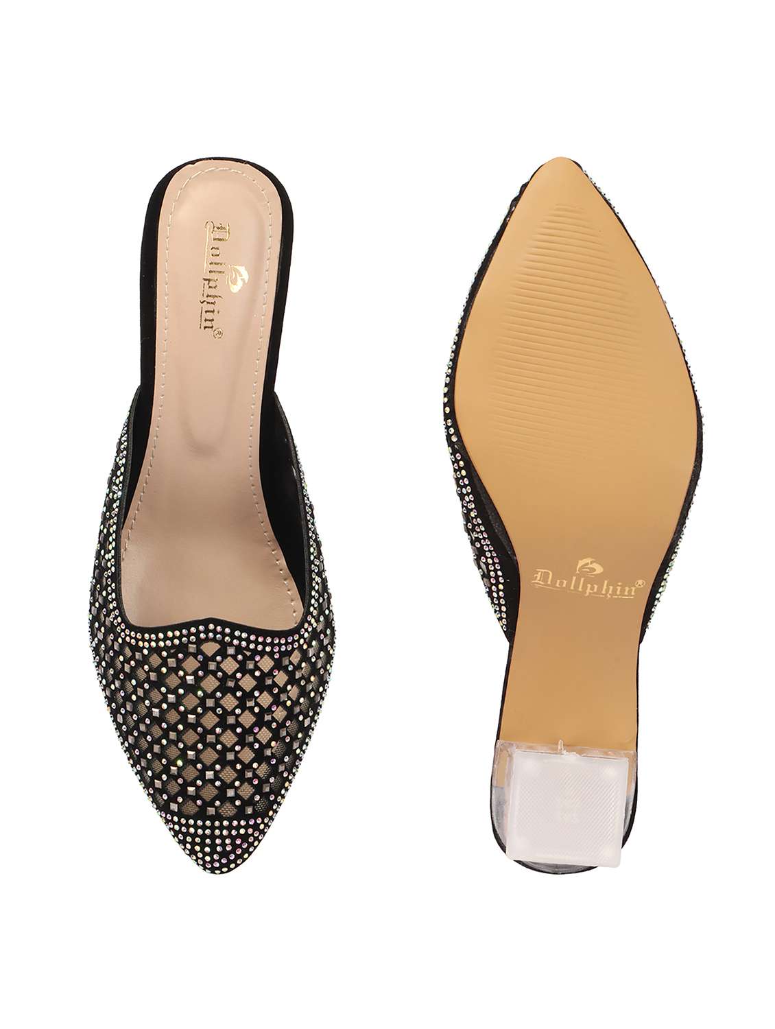 women slip on block heel mules - 22362151 -  Standard Image - 3
