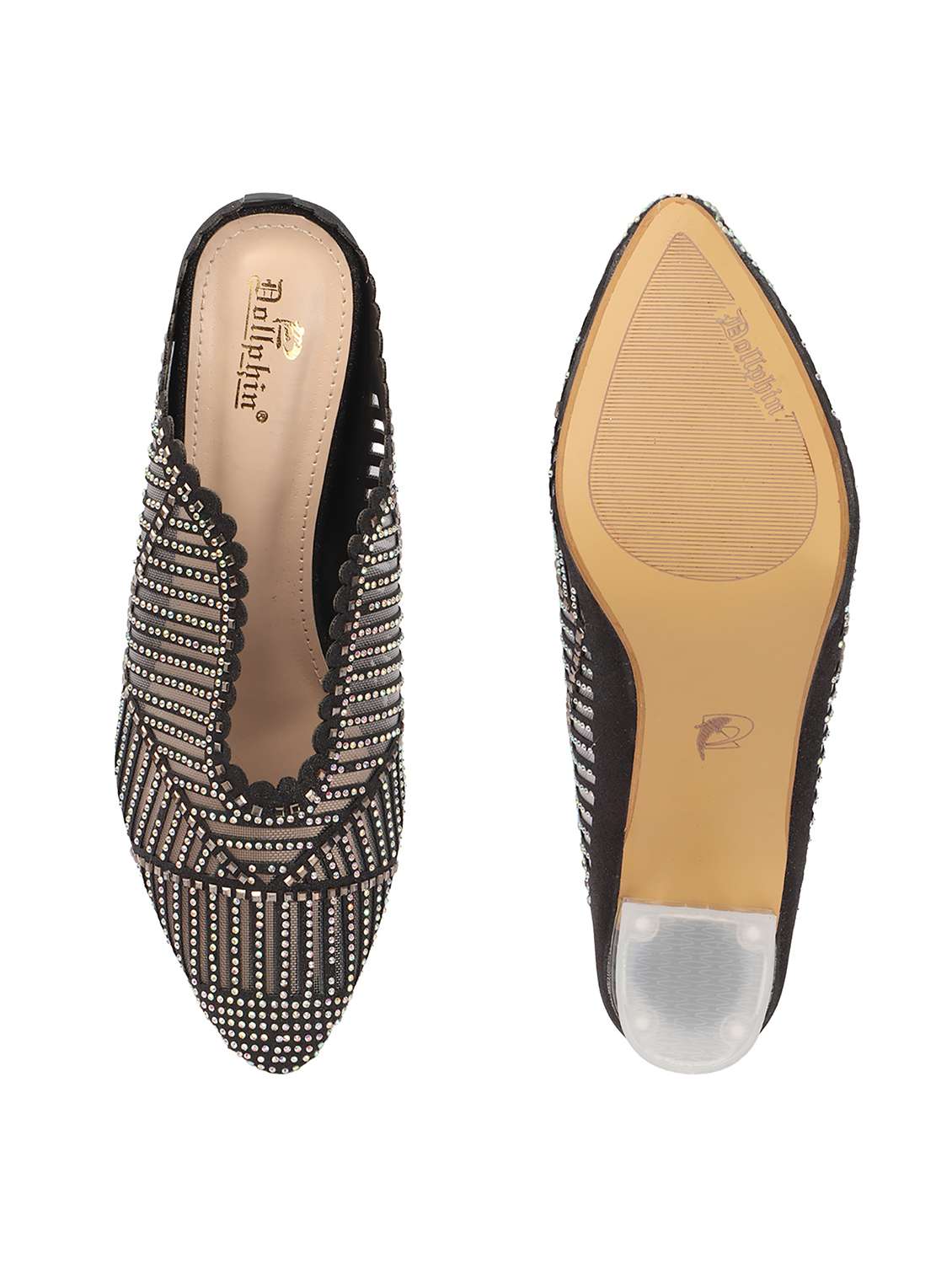 women slip on block heel mules - 22362157 -  Standard Image - 3