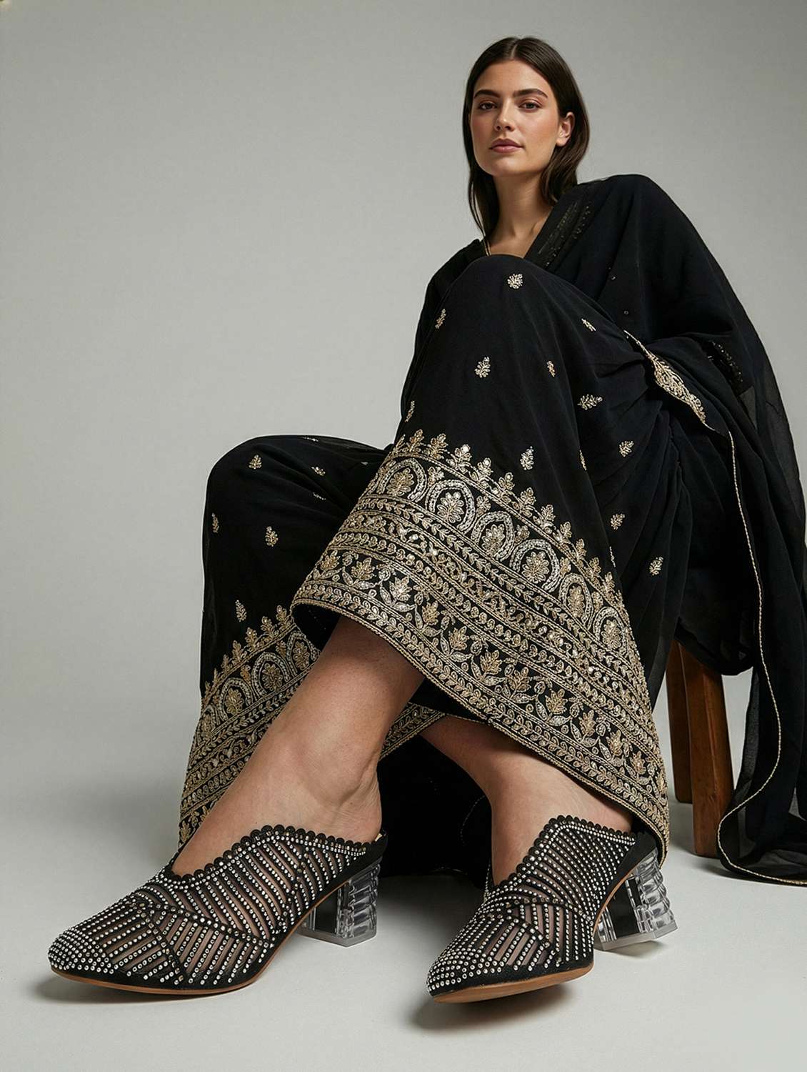women slip on block heel mules - 22362157 -  Standard Image - 5