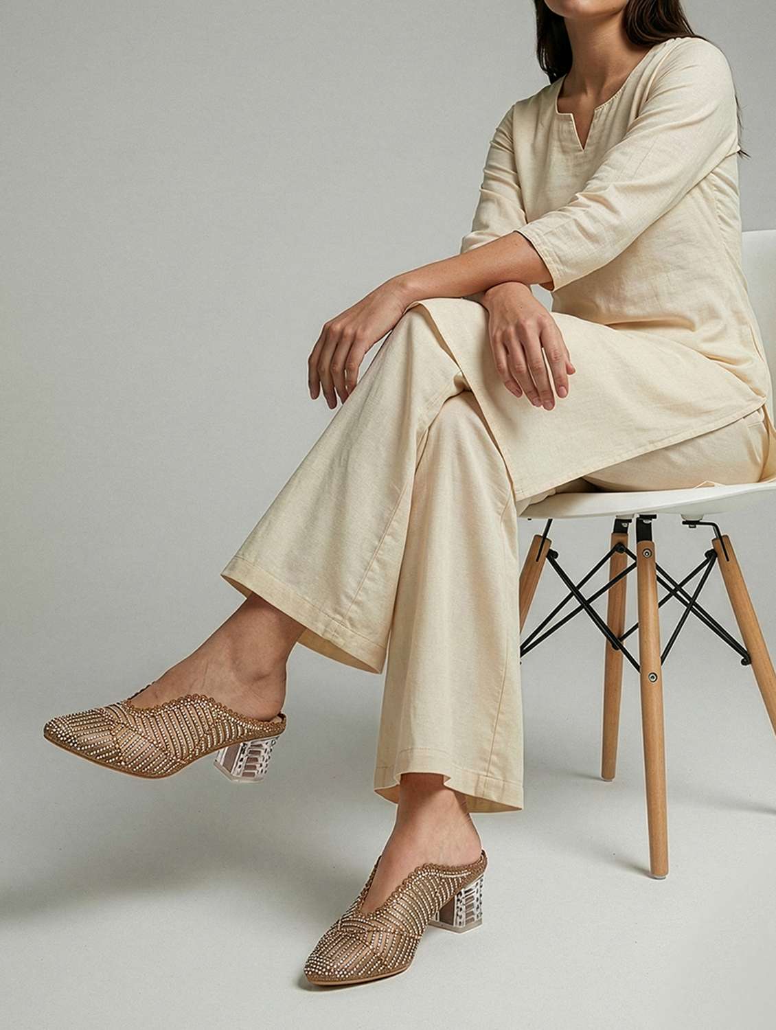 women slip on block heel mules - 22362161 -  Standard Image - 5