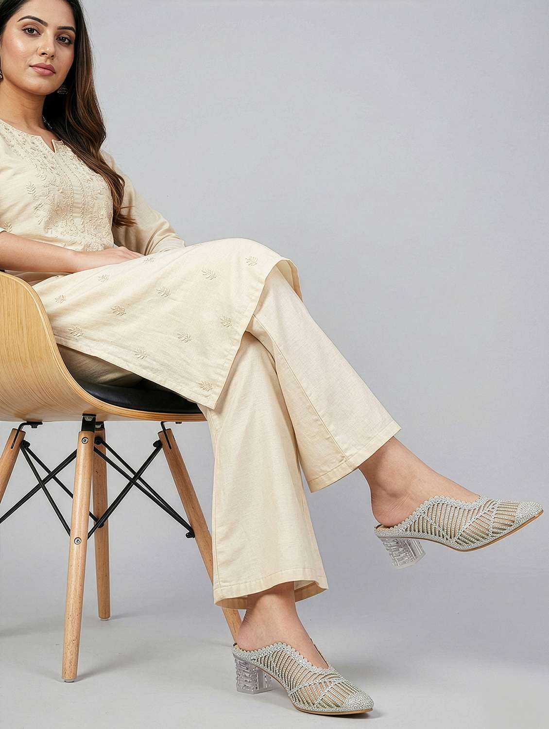 Women Slip On Block Heel Mules - 22362162 -  Standard Image - 5