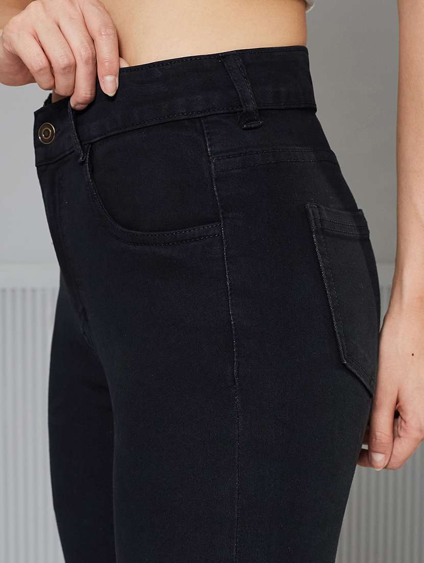 women solid high rise slim fit jeans - 22362189 -  Standard Image - 3