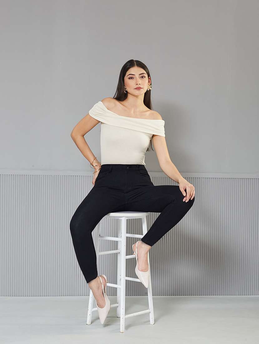 women solid high rise skinny fit jeans - 22362198 -  Standard Image - 3