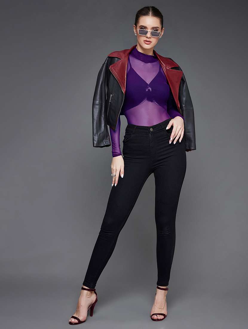 women solid high rise skinny fit jeans - 22362206 -  Standard Image - 3