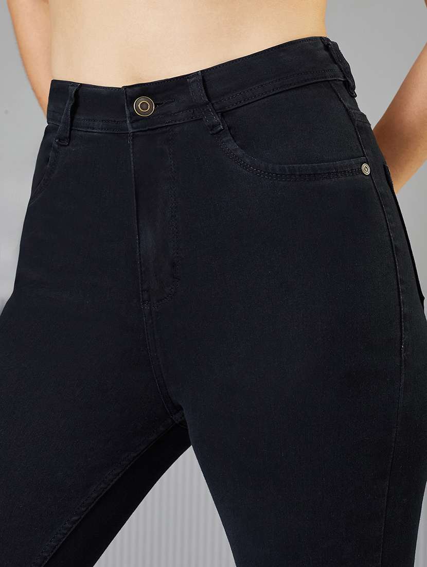 women solid high rise slim fit jeans - 22362207 -  Standard Image - 3