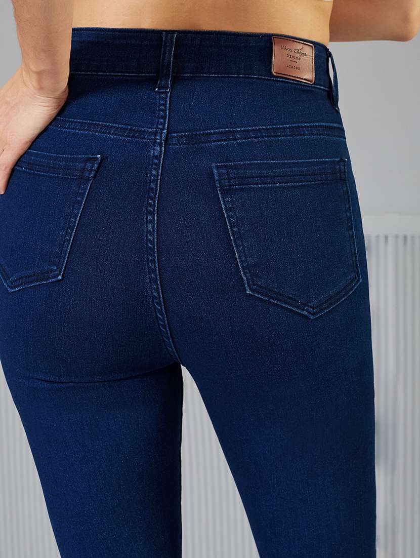 women solid high rise skinny fit jeans - 22362215 -  Standard Image - 3