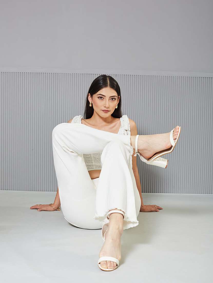 women solid high rise bootcut jeans - 22362251 -  Standard Image - 3