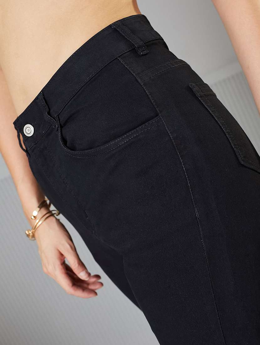 women solid high rise bootcut jeans - 22362256 -  Standard Image - 3