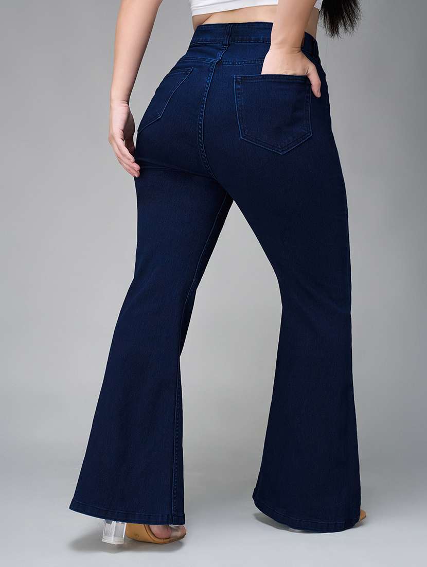 womne plus size solid high rise bootcut jeans - 22362269 -  Standard Image - 3