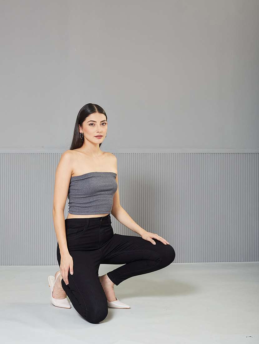 women solid high rise skinny fit jeans - 22362277 -  Standard Image - 3